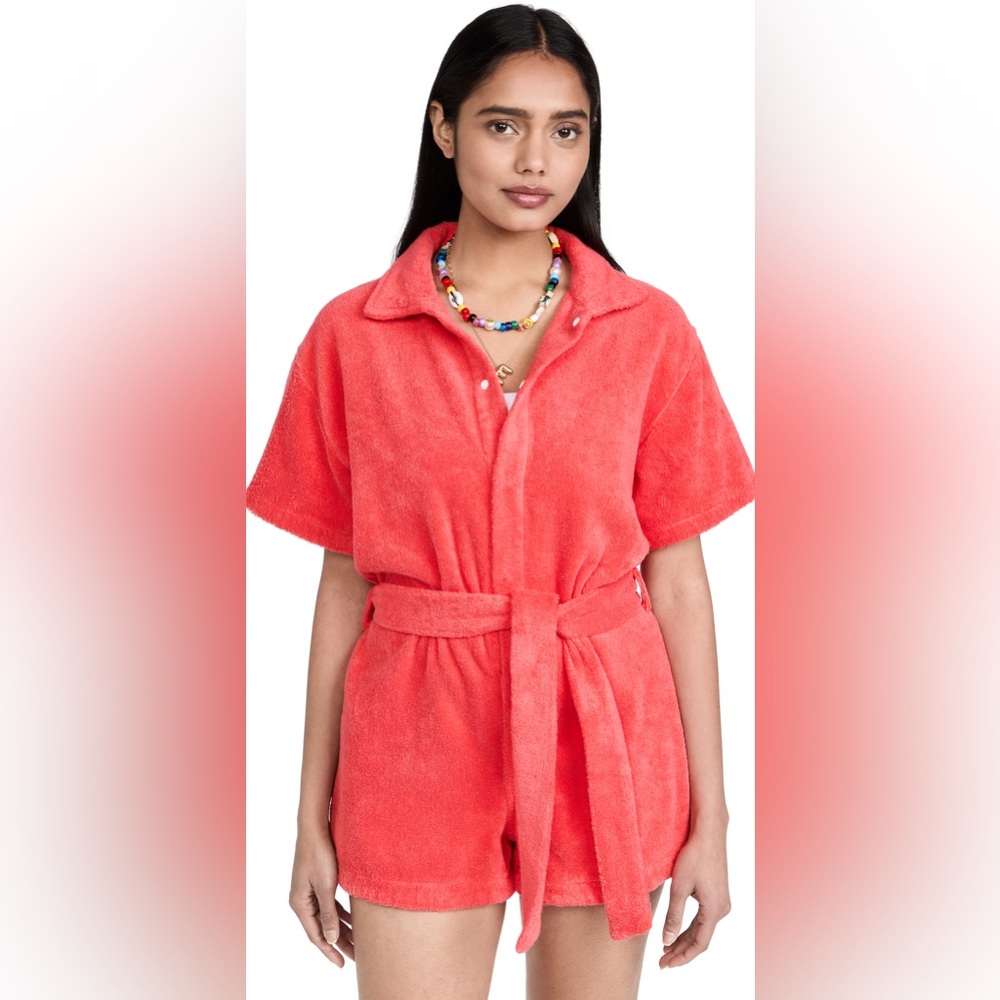 New Terry Pareo terrycloth Romper in Rossa